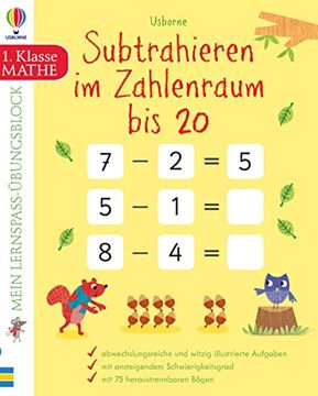 portada Mein Lernspaß-Übungsblock: Subtrahieren im Zahlenraum bis 20 (en Alemán)