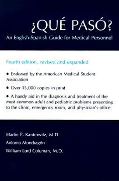 portada Qué Pasó? An English-Spanish Guide for Medical Personnel 