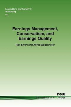 portada earnings management, conservatism, and earnings quality (in English)