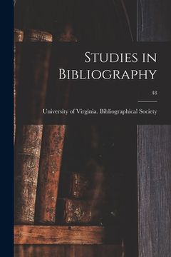 portada Studies in Bibliography; 48 (en Inglés)