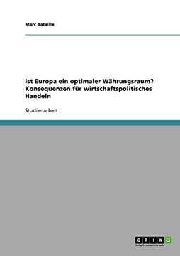 portada Ist Europa ein optimaler Währungsraum? Konsequenzen für wirtschaftspolitisches Handeln (German Edition)