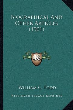 portada biographical and other articles (1901) (en Inglés)