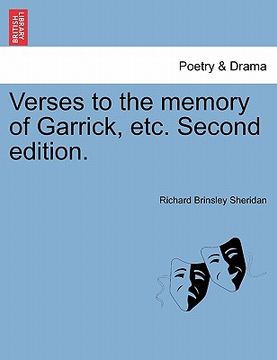 portada verses to the memory of garrick, etc. second edition. (en Inglés)