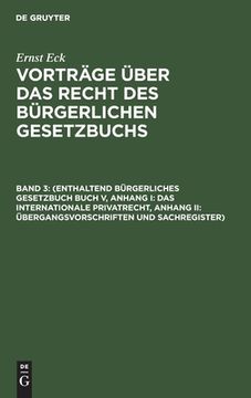 portada (Enthaltend bã Â¼Rgerliches Gesetzbuch Buch v, Anhang i: Das Internationale Privatrecht, Anhang ii: Ã â Bergangsvorschriften und Sachregister) (German Edition) [Hardcover ] (en Alemán)