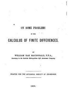 portada On Some Problems in the Calculus of Finite Differences (in English)