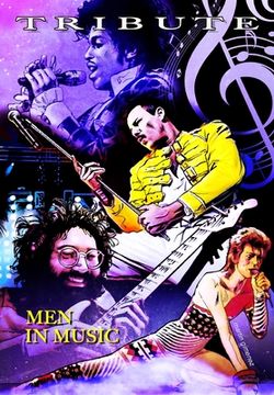 portada Tribute: Men in Music: Prince, David Bowie, Jerry Garcia & Freddie Mercury (en Inglés)