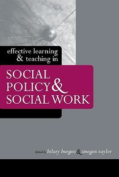 portada effective learning and teaching in social policy and social work (en Inglés)