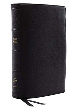 portada Nkjv, Reference Bible, Classic Verse-By-Verse, Center-Column, Premium Goatskin Leather, Black, Premier Collection, red Letter, Comfort Print: Holy Bible, new King James Version (in English)