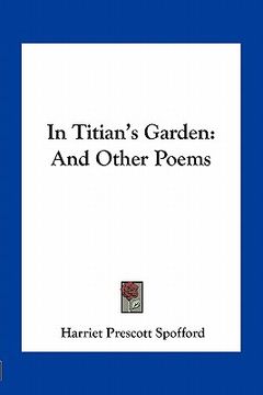 portada in titian's garden: and other poems