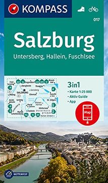 portada Kompass Wanderkarte 017 Salzburg, Untersberg, Hallein, Fuschlsee 1: 25. 000 (en Alemán)
