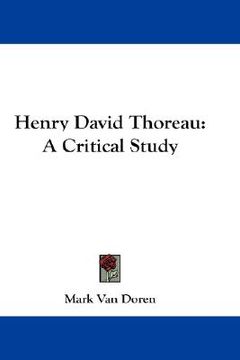 portada henry david thoreau: a critical study (in English)