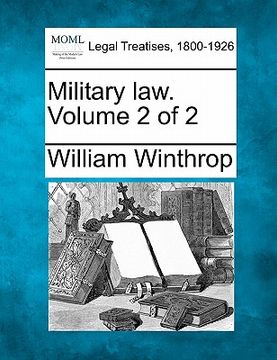 portada military law. volume 2 of 2 (en Inglés)
