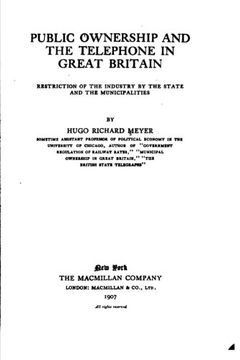 portada Public ownership and the telephone in Great Britain