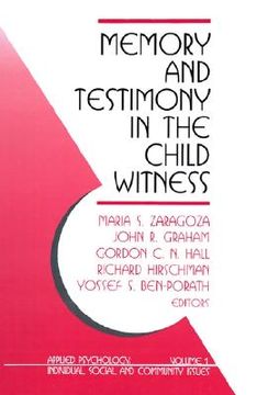 portada memory and testimony in child witness (en Inglés)