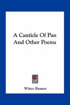 portada a canticle of pan and other poems (en Inglés)