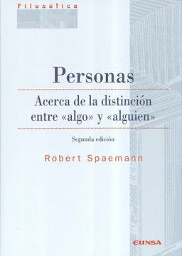 portada Personas: Acerca de la Distinción Entre "Algo" y "Alguien" (Filosofía) (in Spanish)