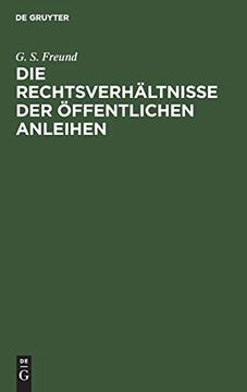 portada Die Rechtsverhältnisse der Öffentlichen Anleihen (in German)