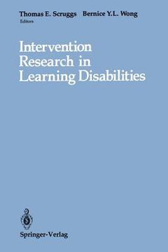 portada intervention research in learning disabilities (en Inglés)