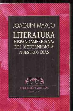 portada Literatura hispanoamericana  del modernismo a nuestros días