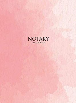 portada Notary Journal: Hardbound Public Record Book for Women, Logbook for Notarial Acts, 390 Entries, 8. 5" x 11", Pink Blush Cover (in English)