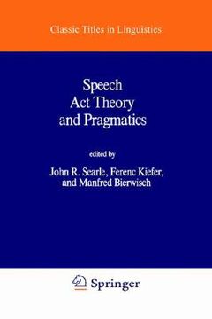 portada speech act theory and pragmatics (en Inglés)