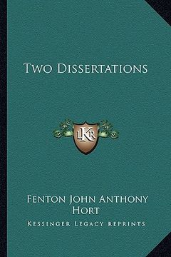 portada two dissertations (en Inglés)
