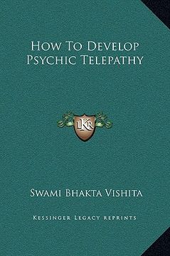 portada how to develop psychic telepathy (en Inglés)