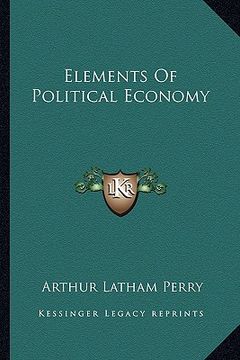 portada elements of political economy (en Inglés)