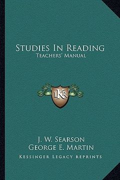 portada studies in reading: teachers' manual (en Inglés)