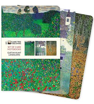 portada Gustav Klimt: Landscapes set of 3 Midi Notebooks (Midi Notebook Collections) 