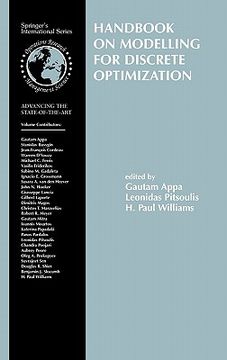 portada handbook on modelling for discrete optimization (en Inglés)