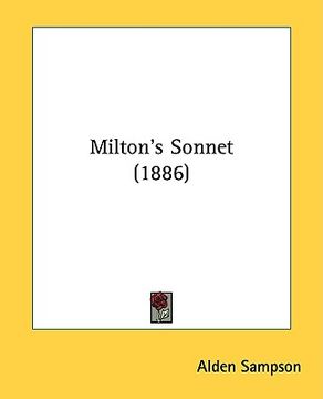 portada milton's sonnet (1886) (en Inglés)