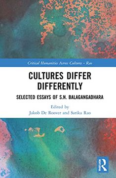 portada Cultures Differ Differently (Critical Humanities Across Cultures) (en Inglés)