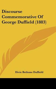 portada discourse commemorative of george duffield (1883) (in English)