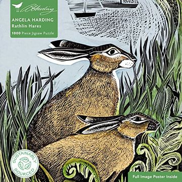 portada Adult Sustainable Jigsaw Puzzle Angela Harding: Rathlin Hares: 1000-Pieces. Ethical, Sustainable, Earth-Friendly (1000-Piece Sustainable Jigsaws) 