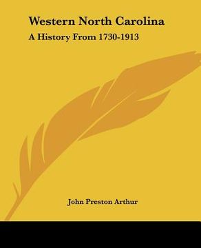 portada western north carolina: a history from 1730-1913