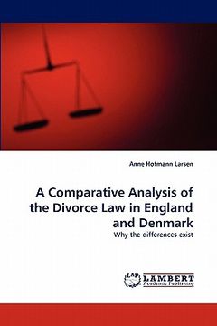 portada a comparative analysis of the divorce law in england and denmark (en Inglés)