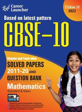 portada CBSE Class X 2022 - Term II: Chapter and Topic-wise Solved Papers 2011-2020 & Question Bank: Mathematics (en Inglés)