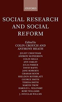 portada Social Research and Social Reform: Essays in Honour of a. H. Halsey (en Inglés)