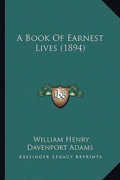 portada a book of earnest lives (1894) (in English)