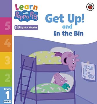 portada Learn With Peppa Phonics Level 1 Book 4 - get up! And in the bin (Phonics Reader)