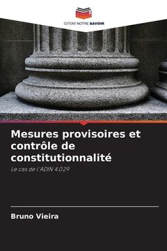 portada Mesures provisoires et contrôle de constitutionnalité (in French)
