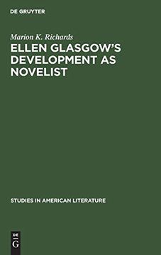 portada Ellen Glasgow's Development as Novelist (Studies in American Literature) (en Inglés)
