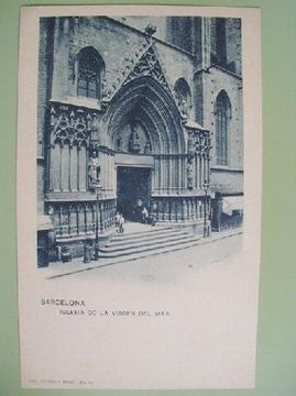 portada Antigua Postal - Old Postcard : BARCELONA - Iglesia de la Virgen del Mar