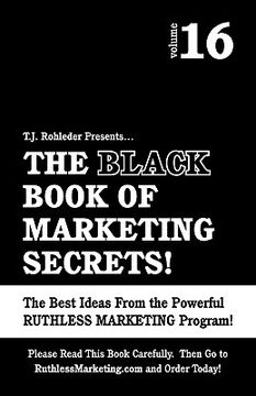 portada the black book of marketing secrets, vol. 16 (en Inglés)
