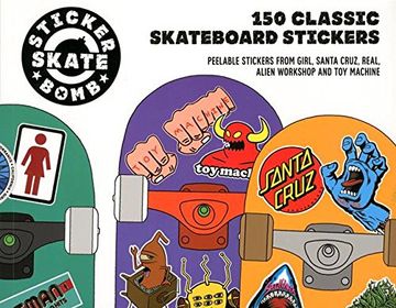 portada Stickerbomb Skateboard: 150 Classic Skateboard Stickers (en Inglés)