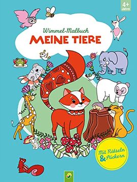 portada Wimmel-Malbuch Meine Tiere mit R? Tseln and Stickern