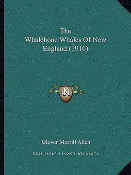portada the whalebone whales of new england (1916) (en Inglés)