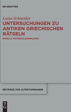 portada Untersuchungen zu Antiken Griechischen Rätseln (in German)