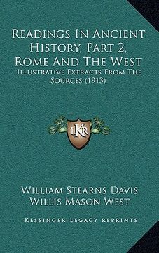 portada readings in ancient history, part 2, rome and the west: illustrative extracts from the sources (1913) (in English)